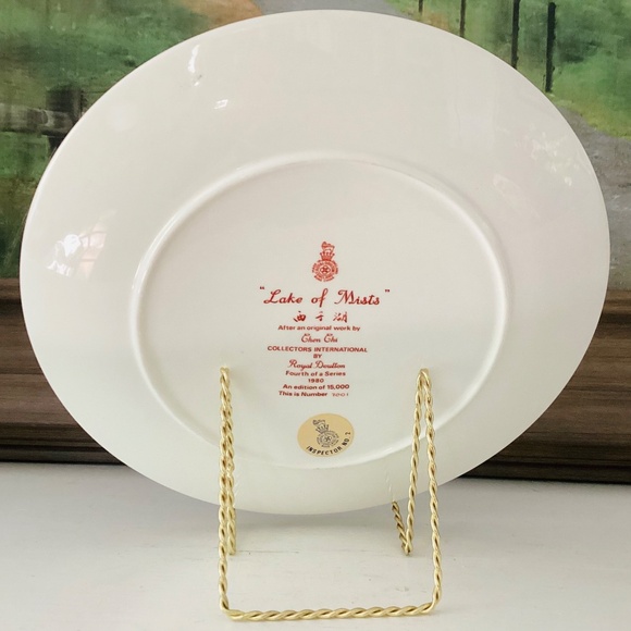 "Lake of Mists" By Chen Chi 10.5" Royal Doulton 1980 Art Plate #7001 Bone China - Picture 8 of 12